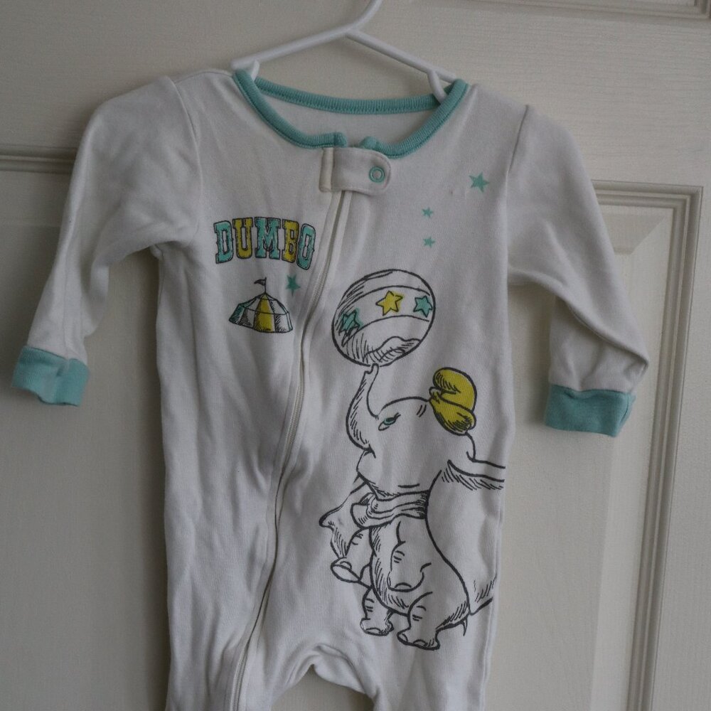 Disney Dumbo Sleeper 6/9m White, Teal, Yellow